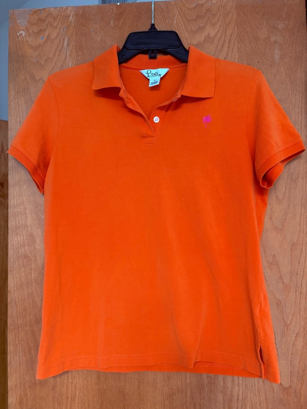 VGUC Lilly Pulitzer white label polo top Orangina Medium